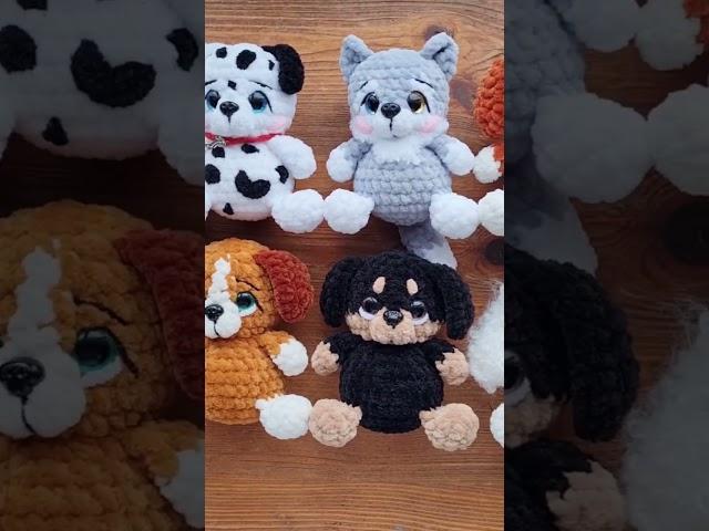 Crochet puppies pattern - Crochet dog - Crochet Сorgi - Crochet Husky - Брелок собачка крючком щенок