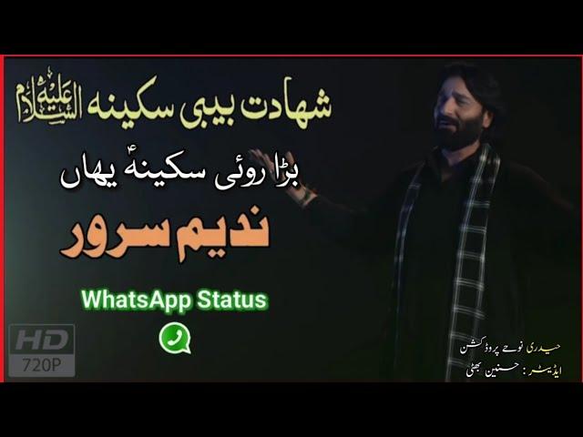 Nadeem Sarwar WhatsApp Status | Shahadat Bibi Sakina (a.s) Status | Noha WhatsApp Status | Nohay