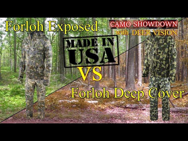 Made in the USA! Forloh Exposed Vs. Forloh Deep Cover on 12 Backgrounds with Deer Vision.