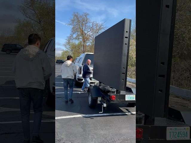 Eco Pro to upgrade trailer LED screen. #outdoorledscreen #leddisplay #outdooradvertising #yuchip