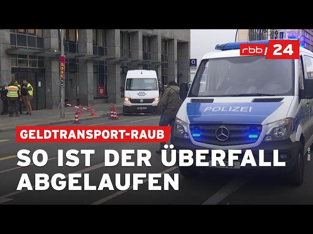 Täter geflüchtet: Bewaffneter Überfall auf Geldtransporter in Berlin