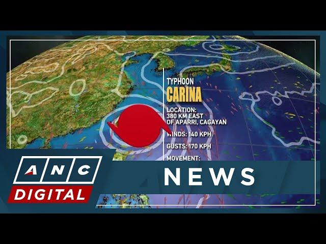 Typhoon Carina brings rains, powerful winds to parts of Luzon and Visayas | ANC