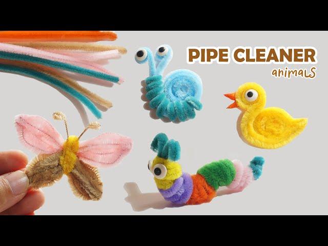 4 EASY Pipe Cleaner Animals - Pipe Cleaner Craft Tutorial