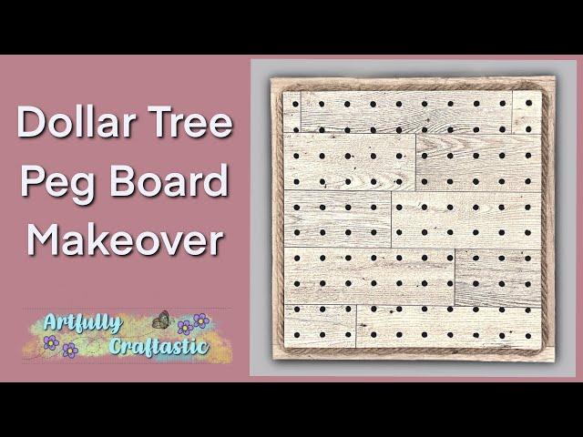 Dollar Tree Pegboard - small squares & binder clips #dollartree #dollartreediy