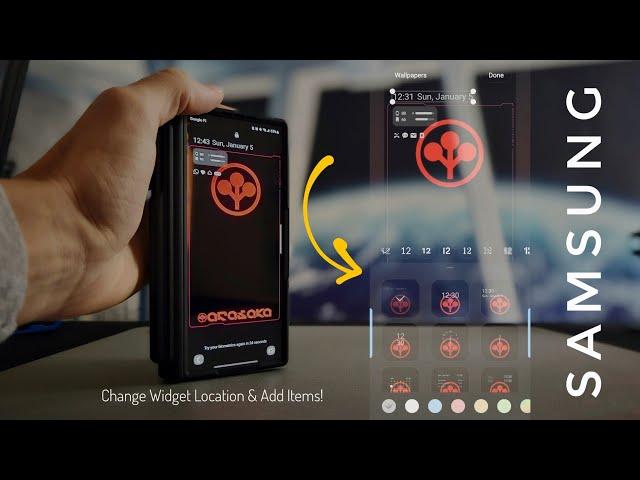 ●Samsung Galaxy | How To Move & Add Lock Screen Widgets & Change Accent Color!