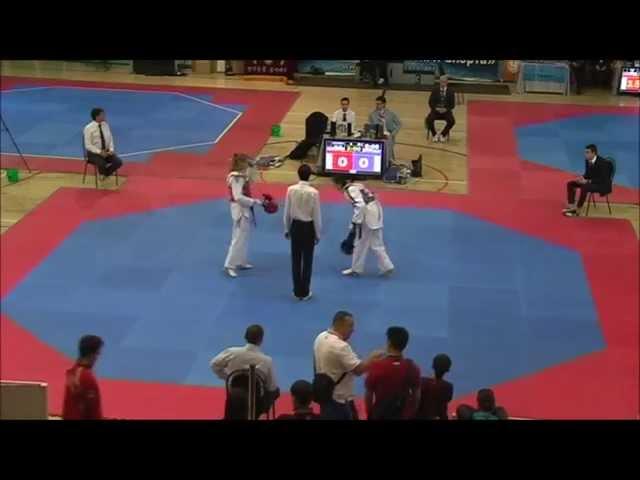 Taekwondo WTF. Соревнования Патриот. 09.05.2015. Бирючевская-Столярова.