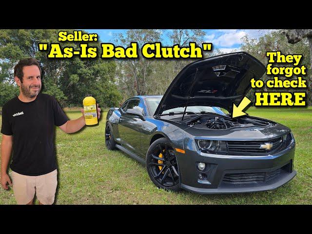 I Bought an Auction Camaro ZL1 with a "Bad Clutch" and Fixed it in 3 Minutes