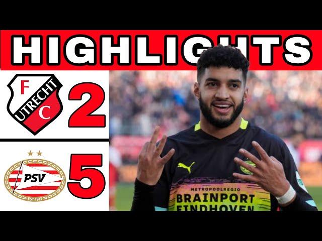 Utrecht vs PSV 2-5 Highlights & Eredivisie 2024 | Saibari Brace Goals | Til Brace Goals