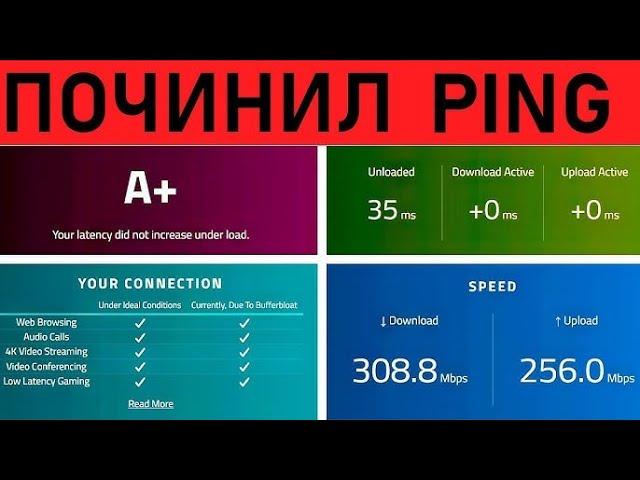 ЛУЧШАЯ НАСТРОЙКА ИНТЕРНЕТА В 2024 ГОДУ / СНИЖЕНИЕ ПИНГА / DONK SETTINGS / BUFFERBLOAT A+