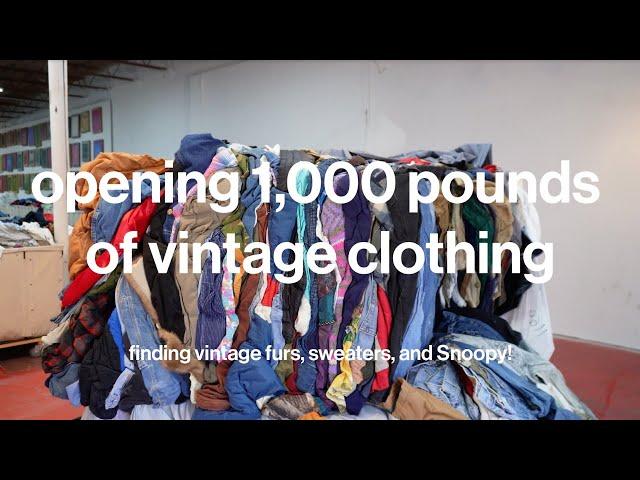 Discovering Rare Vintage Items in a 1,000 Pound Bale | Vintage Fur and Sweaters