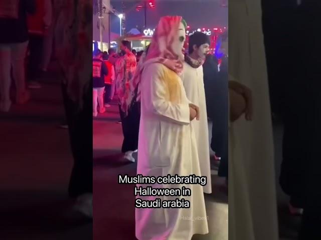 Muslims celebrating halloween in saudi arabia | #shorts