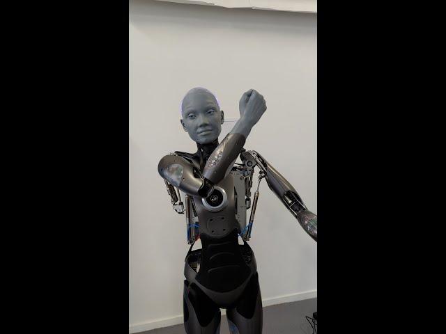 This is Ameca, the most advanced life-like robot in the world!  #shorts
