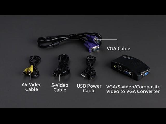 eSynic RCA Composite AV S-Video to VGA Converter