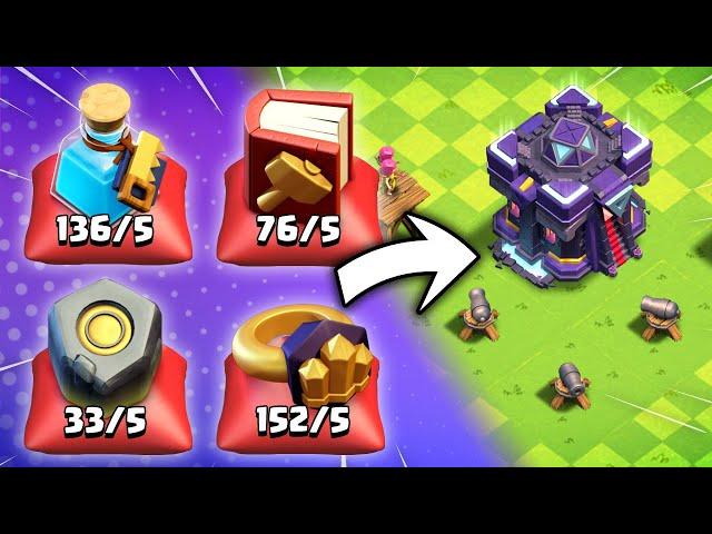 Can You FIX a Rushed Base with ONLY Magic Items? (Clash of Clans)