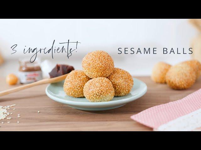 Let's Make Deep Fried Sesame Balls!  Nutella & Red Bean