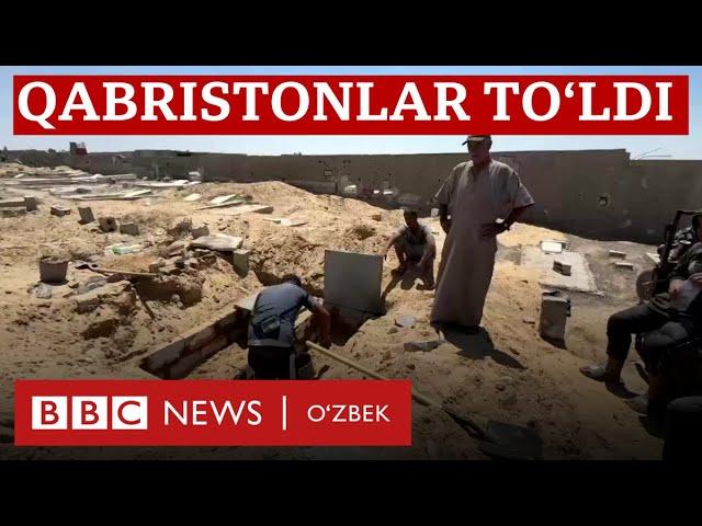 Ғазо қабристонлари тўлиб кетди - BBC News O'zbek