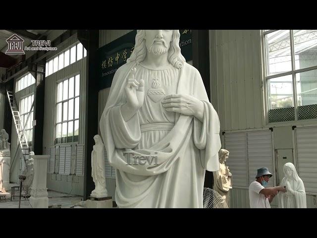 Marble Large Jesus Statue Religious Church Decor for Sale