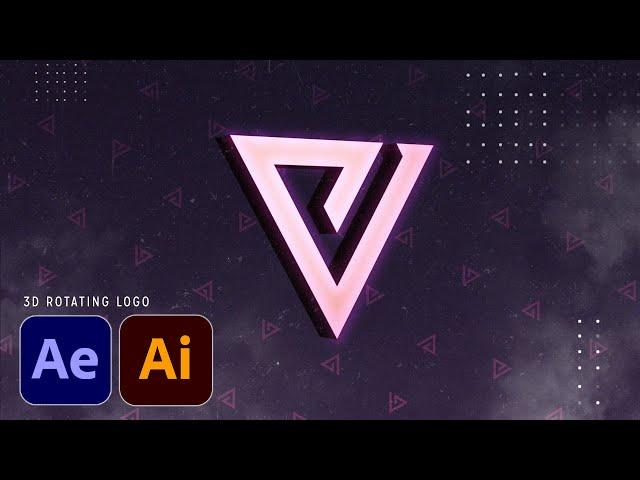 How to Create 3D Animated Rotating Logos | Illustrator & After Effects Tutorial