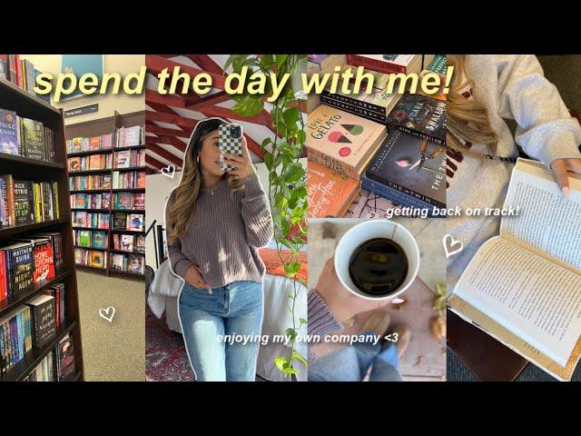 SPEND THE DAY WITH ME! getting my life together, working out, & bookstore vlog!