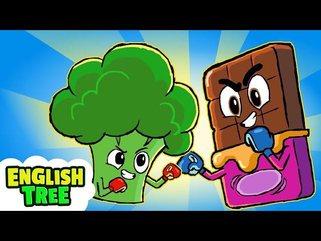 Healthy Food Vs Junk Food Song + More Kids Song | English Tree