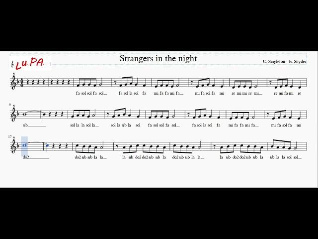 Strangers in the night - Flauto dolce - Note - Spartito - Karaoke - Canto - Instrumental