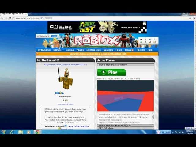 Roblox - I Hacked TheGamer101's account!