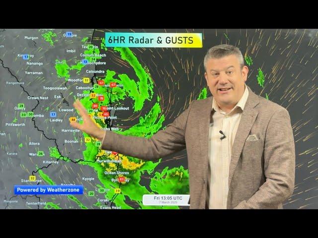 Ex-Cyclone Alfred (Saturday) - Storm makes landfall, here’s what's next