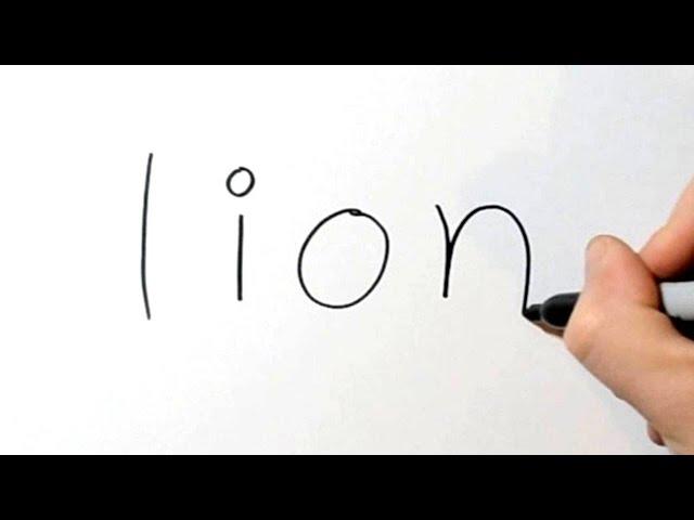 How to Turn Words Lion into a Cartoon #1