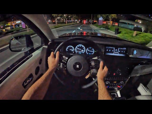 2023 Rolls-Royce Phantom POV Night Drive (3D Audio)(ASMR)