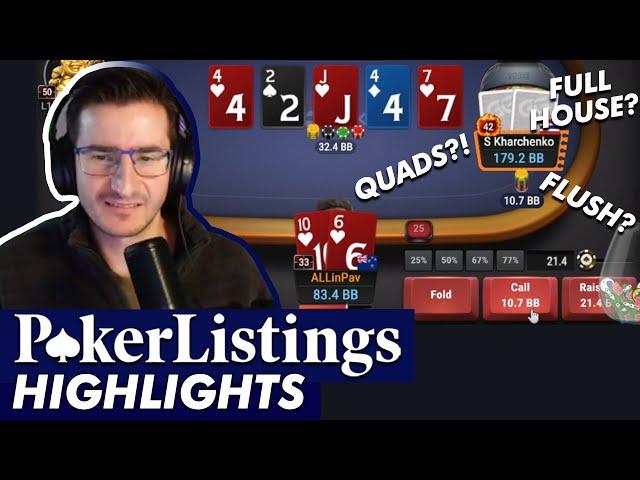 The most bizarre hand for AllInPav: Online Poker Highlights!