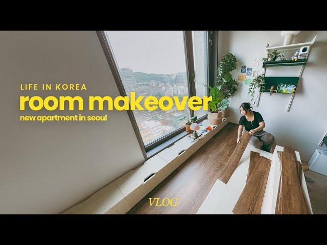 Studio apartment makeover in Seoul | room styling, cozy workspace, aesthetic cafe