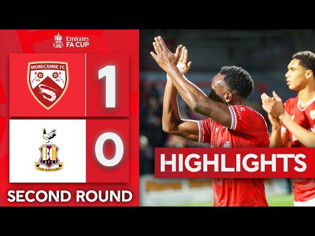 Jordan Slew Strike See's Past 10-Man Bantams | Morecambe 1-0 Bradford City | Emirates FA Cup 2024-25