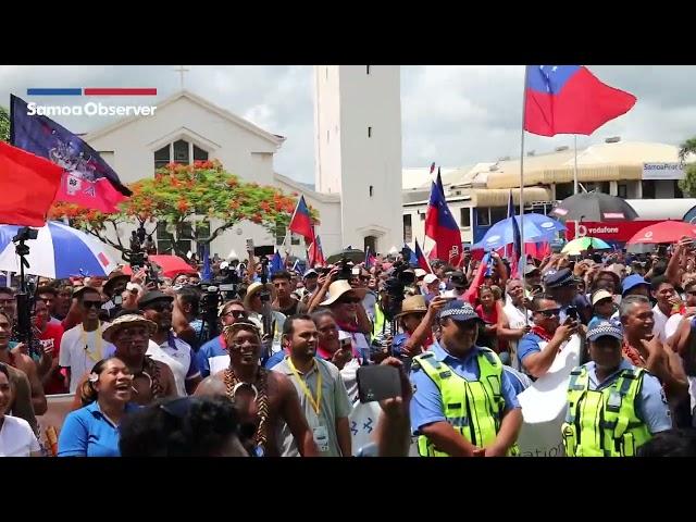 Toa Samoa parade in Apia