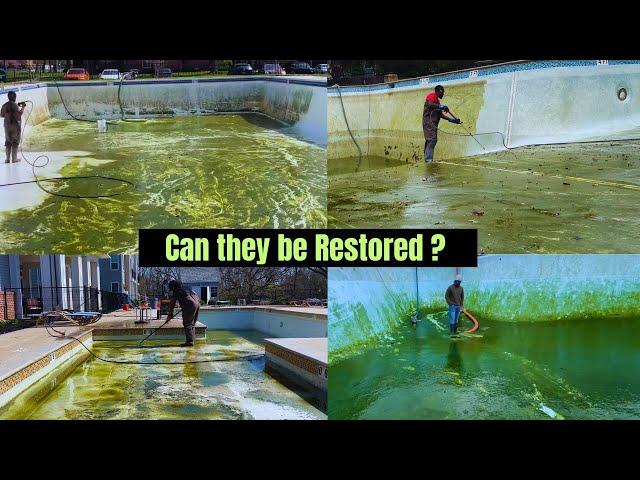 Can they be restored ? |  Pool Transformation Compilations | Time-Lapse | Pressure Washing