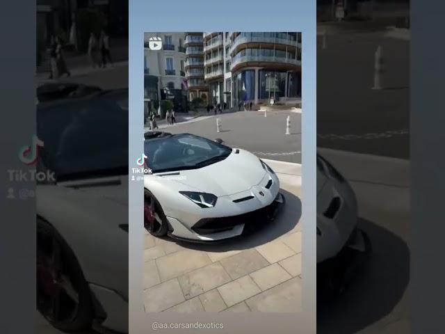  Aventador SVJ Roadster out for a morning drive in Monaco  #lamborghini#aventadorsvj#tiktok