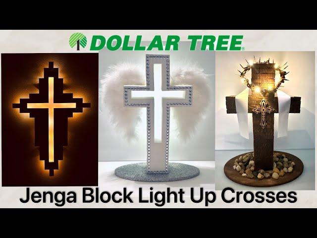 3 Dollar Tree  Jenga Block Crosses ️