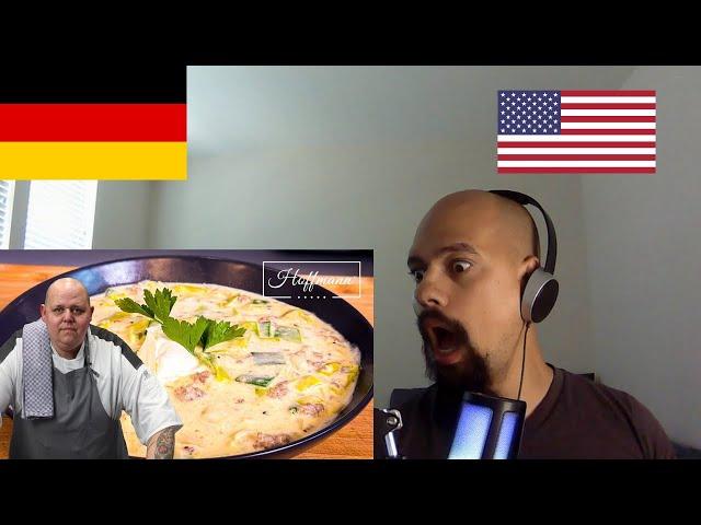 American Reacts to Käse Lauch Suppe mit Hackfleisch Einfaches & Schnelles Rezept