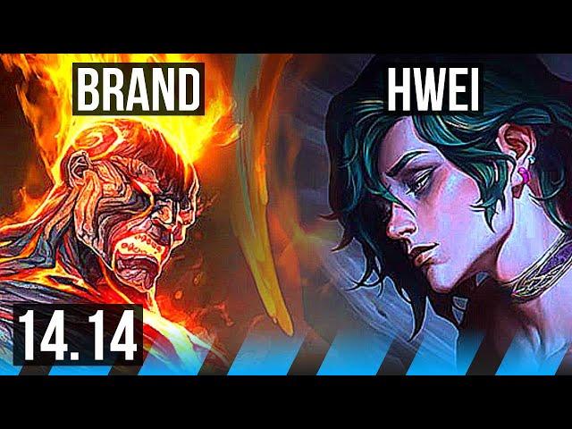 BRAND vs HWEI (MID) | 65% winrate, 11/2/6, Legendary | EUW Diamond | 14.14