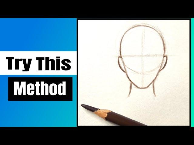 Try this METHOD | Drawing Head Face Contour Outline Tutorial | How to draw Head Face Outline sketch