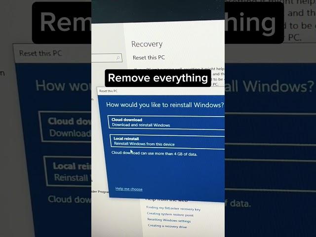 This is how to reset your PC for selling! 