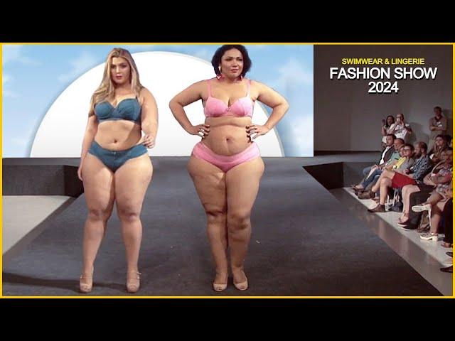 Plus Size Women's Latest Gorgeous Lingerie & Swimwear | Fashion Show 2024