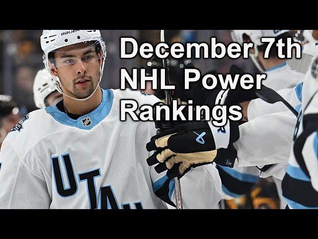 NHL Power Rankings, December 7th 2024 Edition