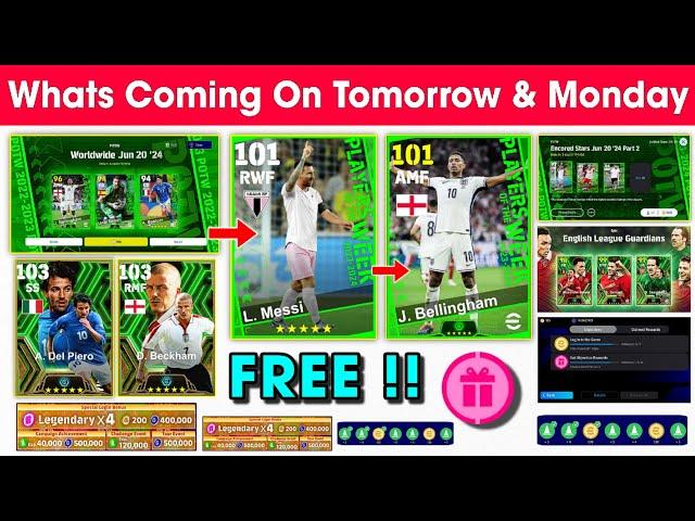 What Is Coming On Tomorrow & Next Monday In eFootball 2024 Mobile !! Upcoming Potw & Free Coins 