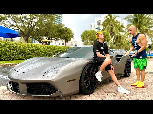 12-Year Old Millionaire on Ferrari Humiliated Bodybuilder