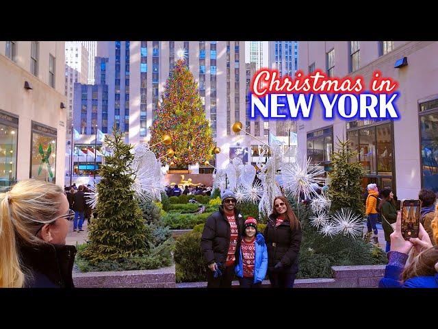 NEW YORK Christmas Joy  Holiday Season in Manhattan  Walking Tour 4K