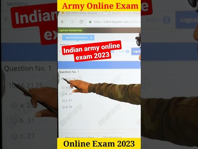 Indian army online exam 2024-25 #army #agniveeronlineexam #agniveeronlineexam