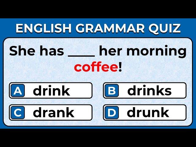 Mixed English Grammar Quiz: CAN YOU SCORE 20/20?  #challenge 7