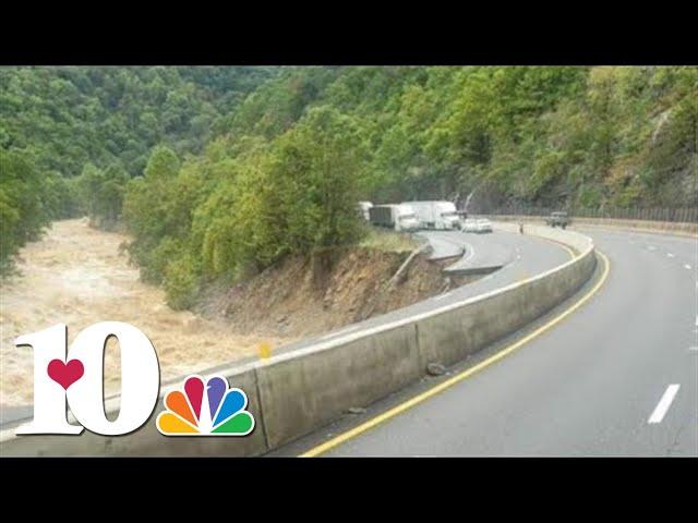 I-40 closed in Cocke County and Western NC as Pigeon River flooding rages