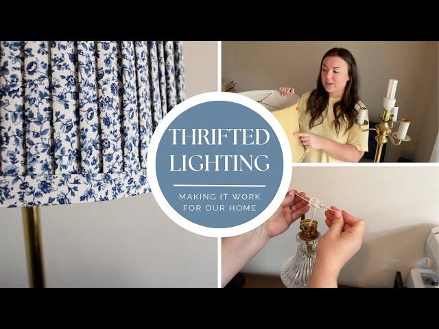 Upgrading Thrifted Lighting | A Beautiful Vintage Brass Lamp & A Pleated Lampshade