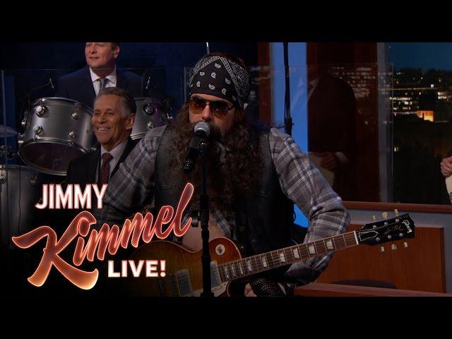 John Mayer Disguised as Hank the Hawk Knutley on Jimmy Kimmel Live